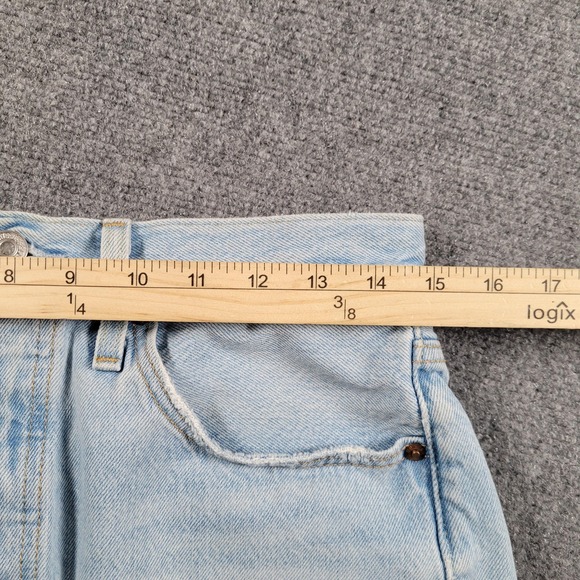 Levis 501 Cut Off Shorts Womens 28 Premium Distressed Denim High Rise Button Fly - Picture 4 of 9